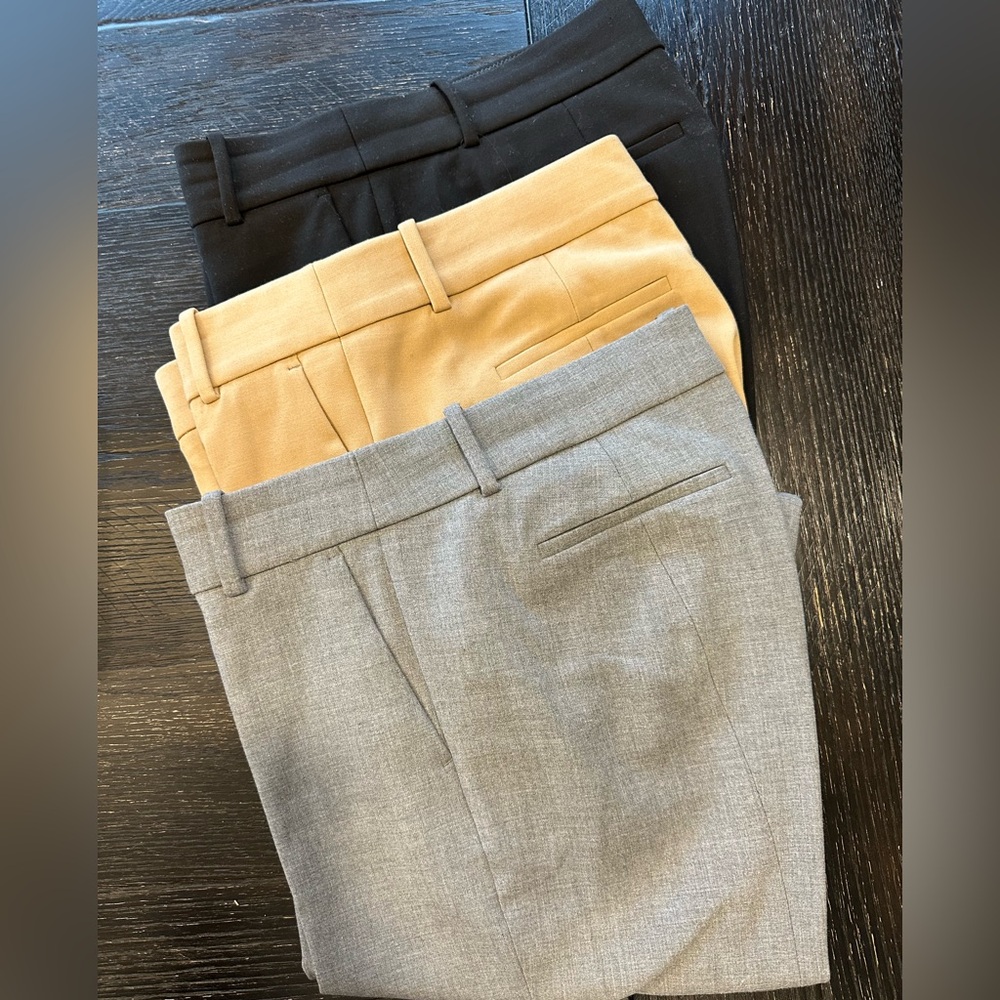 JCrew Cameron Pants - black, gray, tan, red